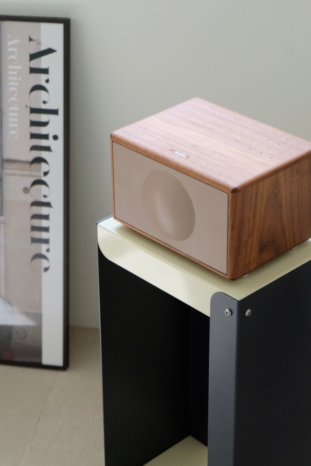 Architectural slim side table in modern Sydney apartment