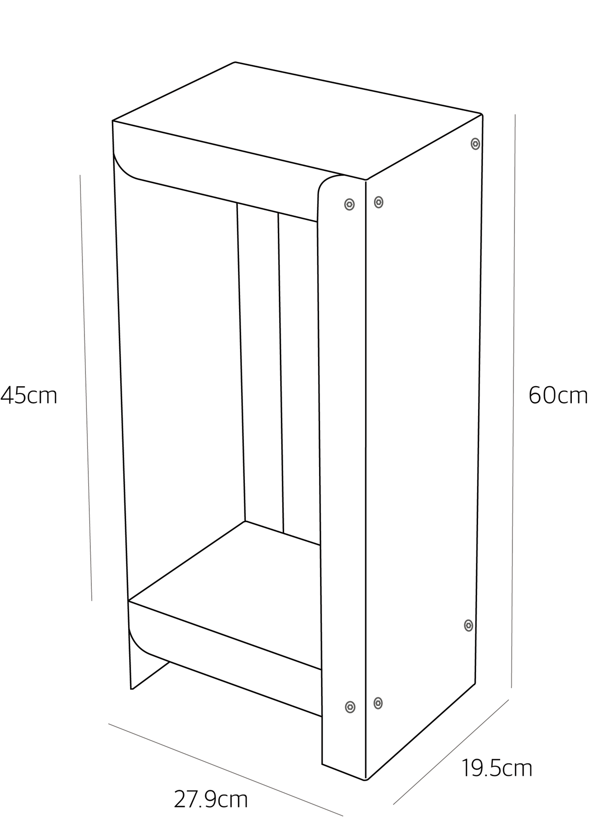 Linea Shelf / White & Black