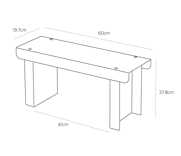 Small Bench / Yellow & Black