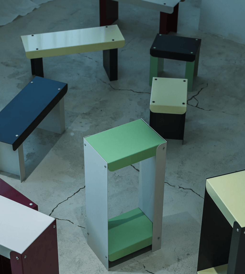 Linea Shelf / Green & White