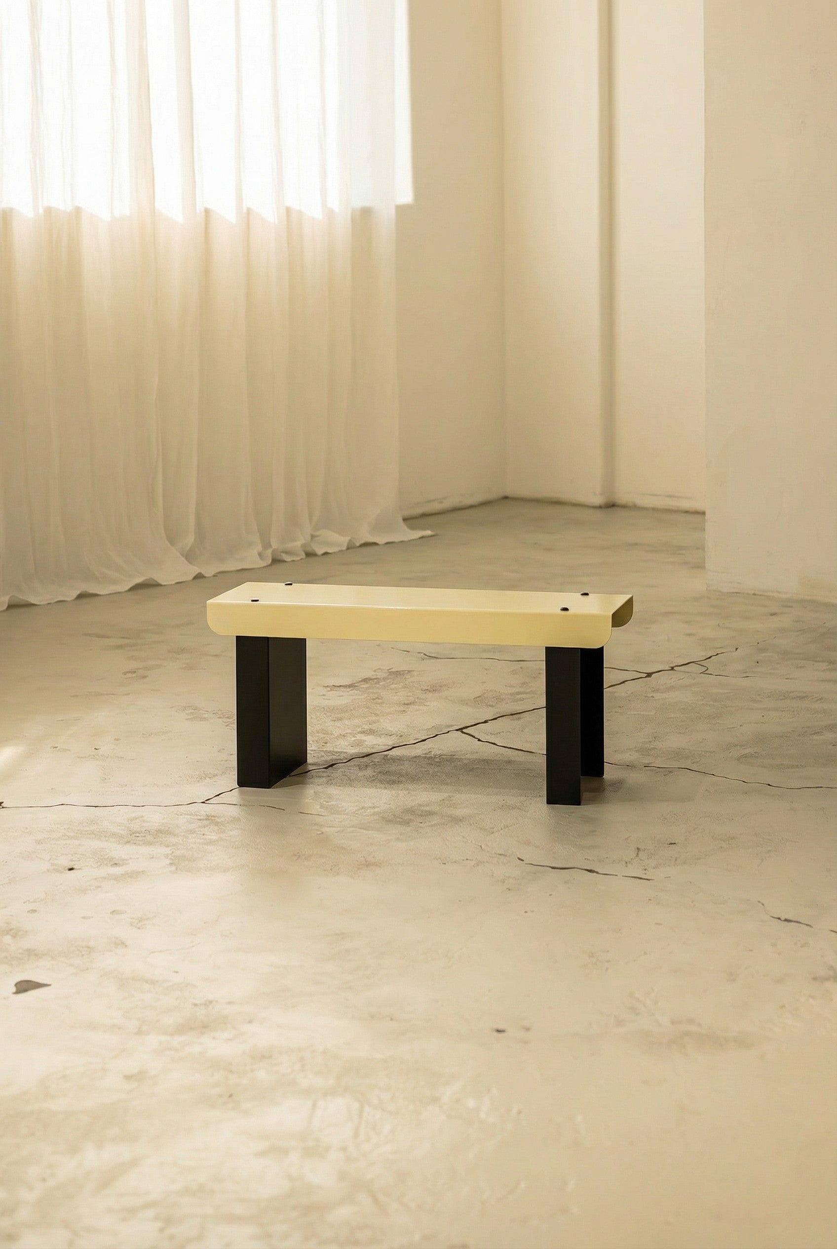 Small Bench / Yellow & Black