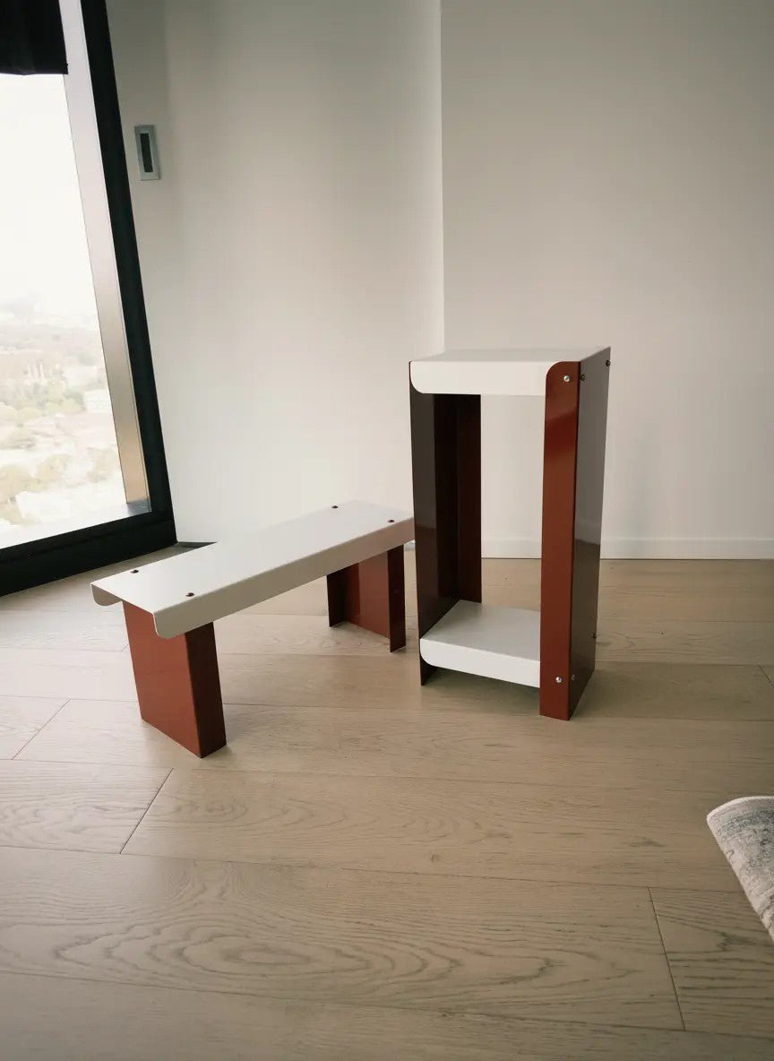 Linea Shelf / White & Grape - ULUROOM