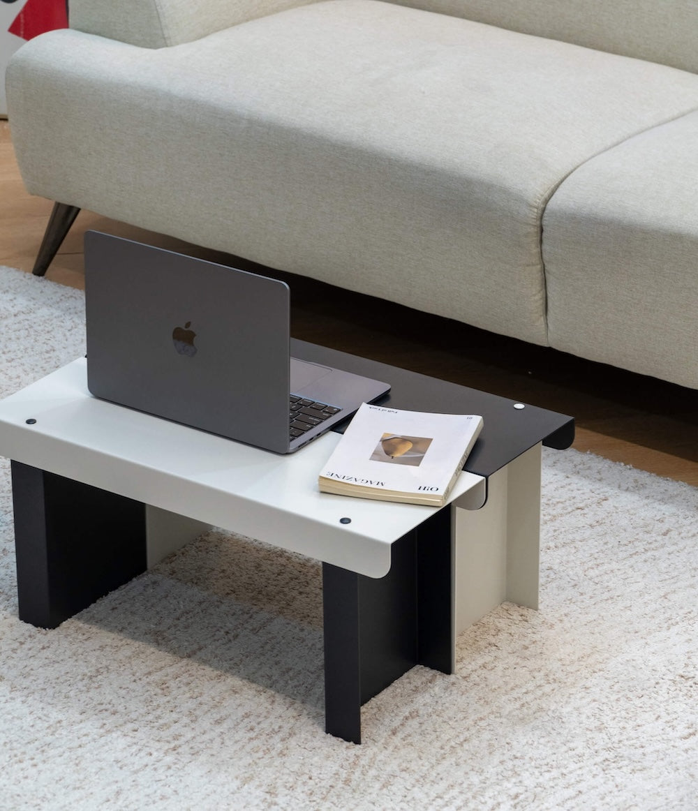 Small Bench / White & Black