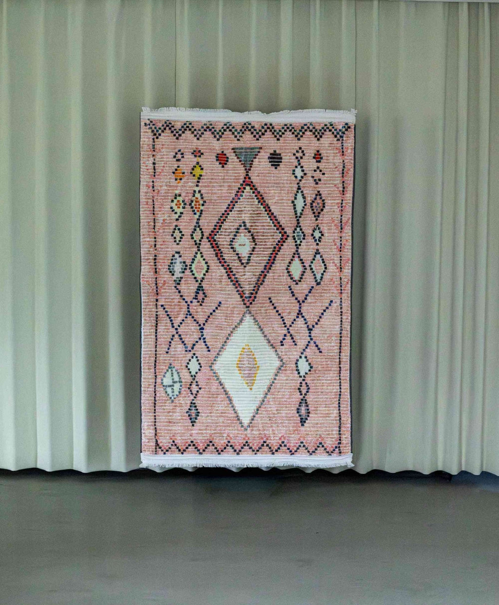 Pink Block Rug - ULUROOM