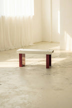 Small Bench / White & Grape - ULUROOM