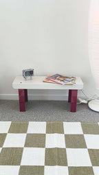 Small Bench / White & Grape - ULUROOM
