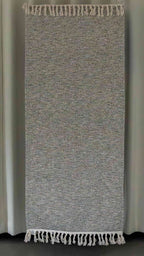 Snow Tassel Textured Rug - ULUROOM